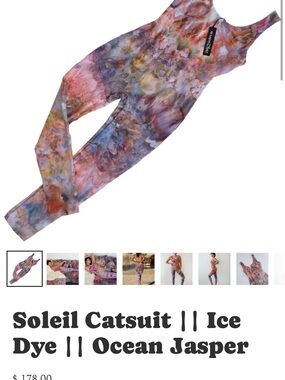 Soleil Catsuit Jumpsuit - Ice Dye Ocean Jasper